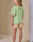 Conjunto de Blusa Boxy e Shorts em Malha Fresh 86517 Infanti Infantil Menina