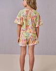 Conjunto de Blusa Boxy e Shorts em Malha Fresh 86824 Infanti Infantil Menina