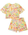 Conjunto de Blusa Boxy e Shorts em Malha Fresh 86824 Infanti Infantil Menina