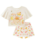 Conjunto de Blusa Boxy e Shorts em Malha Fresh 88910 Infanti Infantil Menina