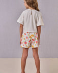 Conjunto de Blusa Boxy e Shorts em Malha Fresh 88910 Infanti Infantil Menina