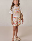 Conjunto de Blusa Boxy e Shorts em Malha Fresh 88910 Infanti Infantil Menina