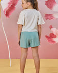 Conjunto de Blusa Boxy em Malha Fresh com Shorts em Viscose 86194 Infanti Infantil Menina