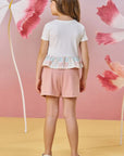 Conjunto de Blusa Boxy em Malha Fresh e Shorts em Malha Textura 85181 Infanti Infantil Menina