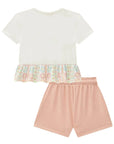 Conjunto de Blusa Boxy em Malha Fresh e Shorts em Malha Textura 85181 Infanti Infantil Menina