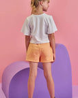 Conjunto de Blusa Boxy em Malha Power e Short Saia em Moletom sem Pelúcia 86915 Infanti Infantil Menina