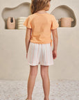 Conjunto de Blusa Boxy em Malha Textura e Shorts em Molecotton 84877 Infanti Infantil Menina