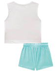 Conjunto de Blusa Boxy em Meia Malha com Short Saia em Canelado Liz 89019 Infanti Infantil Menina