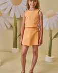 Conjunto de Blusa Cropped e Short Saia em Sarja com Elastano 87959 Infanti Infantil Menina