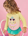 Conjunto de Blusa e Calcinha em Malha Uv Dry com Proteção Uv 50+ 84837 Infanti Bebê Menina