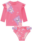 Conjunto de Blusa e Calcinha em Malha Uv Dry com Proteção Uv 50+ 88725 Infanti Bebê Menina