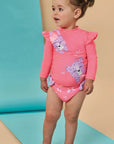 Conjunto de Blusa e Calcinha em Malha Uv Dry com Proteção Uv 50+ 88725 Infanti Bebê Menina