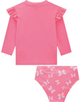 Conjunto de Blusa e Calcinha em Malha Uv Dry com Proteção Uv 50+ 88725 Infanti Bebê Menina