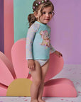 Conjunto de Blusa e Calcinha em Malha UV Dry com Proteção UV 50+ 93187 Infanti Bebê Menina