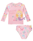 Conjunto de Blusa e Calcinha em Malha UV Dry com Proteção UV 50+ 95313 Infanti Infantil Menina