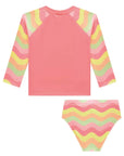Conjunto de Blusa e Calcinha em Malha UV Dry com Proteção UV 50+ 95668 Infanti Bebê Menina