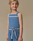 Conjunto de Blusa e Shorts em Jeans 97042 Infanti Infantil Menina