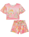 Conjunto de Blusa e Shorts em Malha Fresh 96926 Infanti Infantil Menina