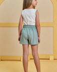 Conjunto de Blusa em Canelado Liz com Shorts em Molevisco 85152 Infanti Infantil Menina