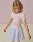 Conjunto de Blusa em Canelado Liz e Saia em Tule com Elastano. Com Shorts Embutido 97341 Infanti Infantil Menina