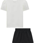 Conjunto de Blusa em Canelado Liz e Short Saia em Alfaiataria 97162 Infanti Infantil Menina
