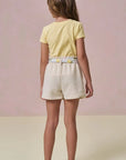 Conjunto de Blusa em Canelado Liz e Short Saia em Moletom Linho sem Pelúcia 95886 Infanti Infantil Menina