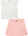 Conjunto de Blusa em Canelado Liz e Short Saia em Molevisco 88756 Infanti Infantil Menina