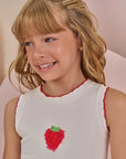 Conjunto de Blusa em Canelado Liz e Shorts em Linho com Elastano 87777 Infanti Infantil Menina