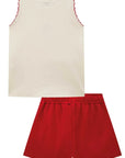 Conjunto de Blusa em Canelado Liz e Shorts em Linho com Elastano 87777 Infanti Infantil Menina