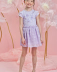 Conjunto de Blusa em Cotton e Saia em Chiffon Flores. Com Shorts Embutido 84337 Infanti Infantil Menina