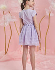 Conjunto de Blusa em Cotton e Saia em Chiffon Flores. Com Shorts Embutido 84337 Infanti Infantil Menina