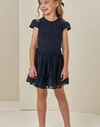 Conjunto de Blusa em Cotton e Saia em Chiffon Shine. Com Shorts Embutido 85569 Infanti Infantil Menina