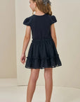 Conjunto de Blusa em Cotton e Saia em Chiffon Shine. Com Shorts Embutido 85569 Infanti Infantil Menina