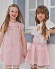 Conjunto de Blusa em Cotton e Saia em Tule Paetê. Com Shorts Embutido 95863 Infanti Infantil Menina