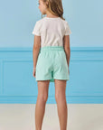 Conjunto de Blusa em Cotton e Short Saia em Canelado Liz 84341 Infanti Infantil Menina