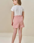 Conjunto de Blusa em Cotton e Short Saia em Malha Jacquard 85294 Infanti Infantil Menina