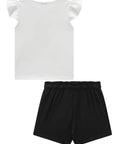 Conjunto de Blusa em Cotton e Short Saia em Molevisco 95873 Infanti Infantil Menina