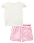 Conjunto de Blusa em Cotton e Short Saia em Sarja com Elastano 85280 Infanti Infantil Menina