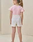 Conjunto de Blusa em Cotton e Shorts em Molevisco 84332 Infanti Infantil Menina