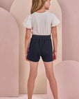 Conjunto de Blusa em Cotton e Shorts em Molevisco 88142 Infanti Infantil Menina