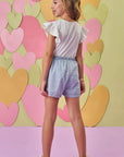 Conjunto de Blusa em Cotton e Shorts em Tricoline Neon Dots 86909 Infanti Infantil Menina