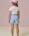 Conjunto de Blusa em Cotton e Shorts Saia em Canelado Liz 96274 Infanti Infantil Menina