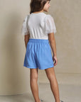 Conjunto de Blusa em Cotton e Tule e Shorts em Blend de Viscose 93231 Infanti Infantil Menina