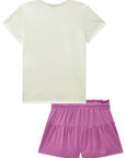 Conjunto de Blusa em Malha Power e Shorts em Viscose 85759 Infanti Infantil Menina