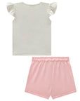 Conjunto de Blusa em Malha Power e Shorts Saia em Molevisco 95878 Infanti Infantil Menina