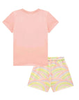 Conjunto de Blusa em Meia Malha com Shorts em Molecotton 88629 Infanti Infantil Menina