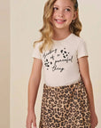 Conjunto de Blusa em Meia Malha e Short Saia em Molecotton 85586 Infanti Infantil Menina