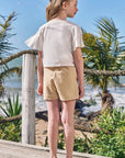 Conjunto de Blusa em Meia Malha e Shorts em Blend de Viscose com Elastano 96418 Infanti Infantil Menina