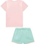 Conjunto de Blusa em Meia Malha e Shorts em Ergonomic 96330 Infanti Infantil Menina