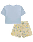 Conjunto de Blusa em Meia Malha e Shorts em Molecotton 94944 Infanti Infantil Menina